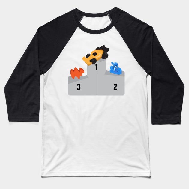 Board Game Podium Graphic - Tabletop Gaming Baseball T-Shirt by MeepleDesign